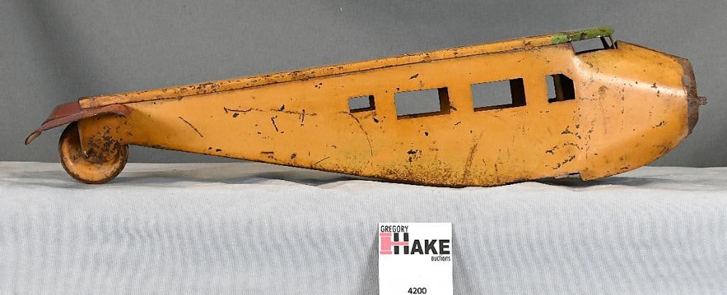 Pre-War Pressed Steel Airplane Body and Tail (1 of 5)