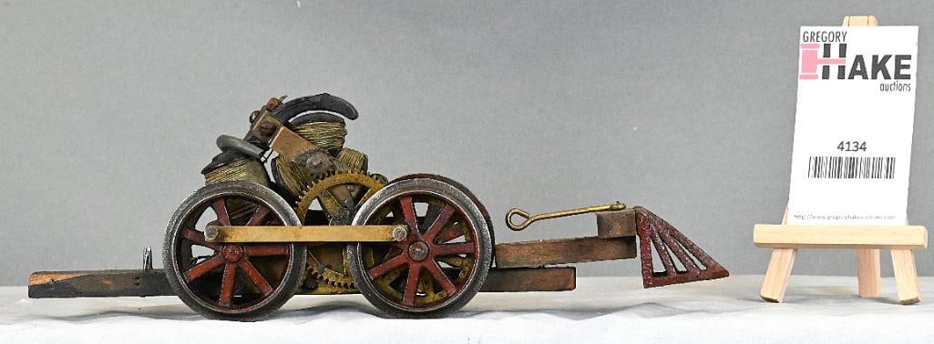 Early One Guage Motor Wooden Frame and Cow Catcher: Early One Gauge Motor Wooden Frame and Cow Catcher, C7.