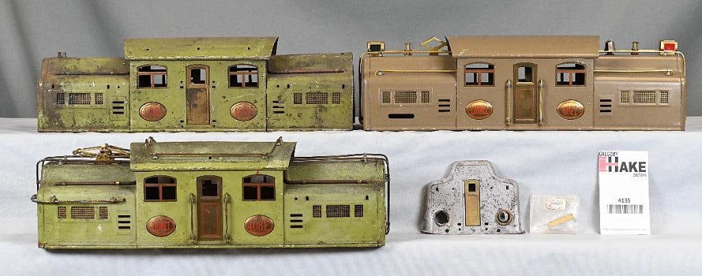 2X Lionel Standard Gauge Apple Green 408E Bodies and One Gray 4082E Body (1 of 6)