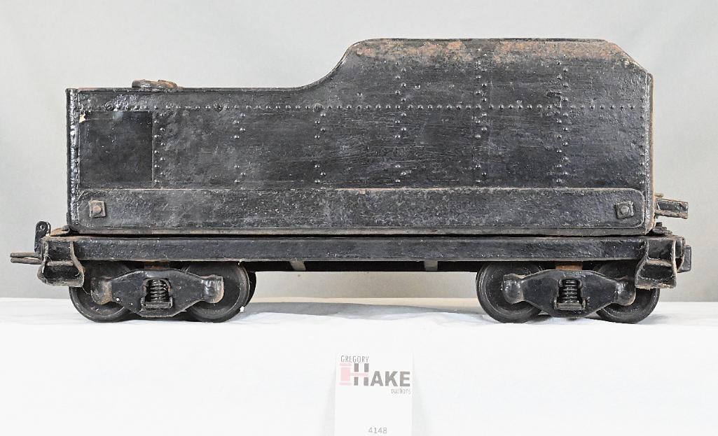 Buddy L Tender, appears to have original paint and has been re-lettered: Buddy L Tender, appears to have original paint and has been re-lettered. Some trim missing, C5/6.