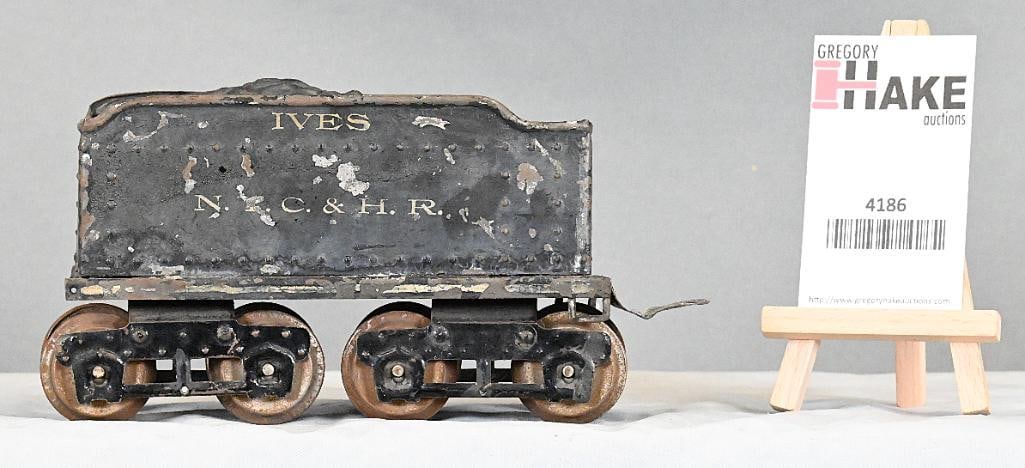 Ives Wide Gauge #40 Tender, Original Paint and lettering: Ives Wide Gauge #40 Tender, Original Paint and lettering, missing coupler, C5.