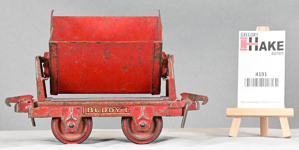 Buddy L Industrial Mining Rocker Dumper Car: Buddy L Industrial Mining Rocker Dumper Car, Original Paint and Decals C6.
