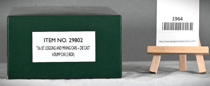 Spectrum Bachmann On30 29802 logging and mining cars - die cast V-dumpcar 3 in a box w/OB