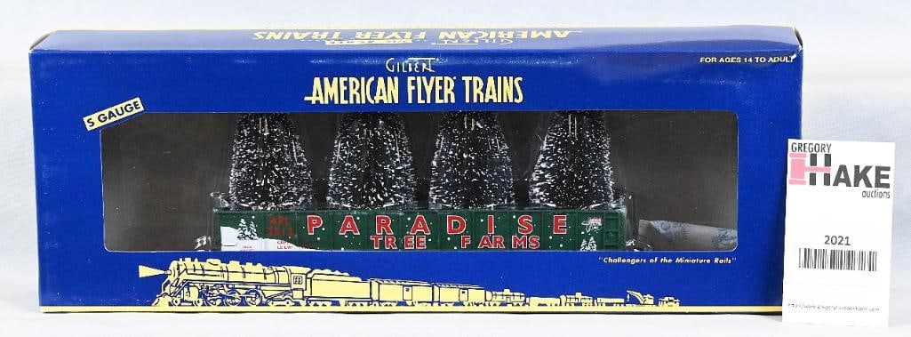 American Flyer 48566 Paradise Tree Farms Gondola with Christmas Trees,  w/OB (1 of 2)