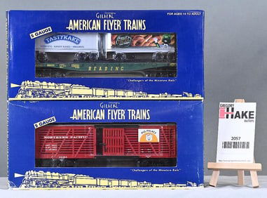 American Flyer 48395 Northern Pacific Pig Palace stock car, 41006 TCA 2014 Tasty Kake & Philly
