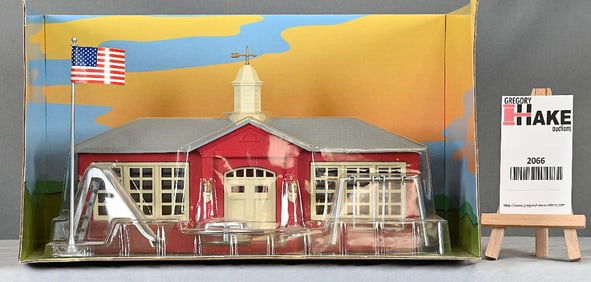 Plasticville #45304 school house with playground equipment w/Obs