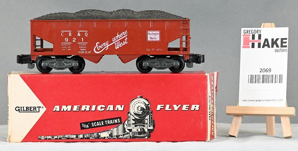 American Flyer 24205 Burlington Coal Car w/ OB: American Flyer 24205 Burlington Coal Car w/ OB, C7.