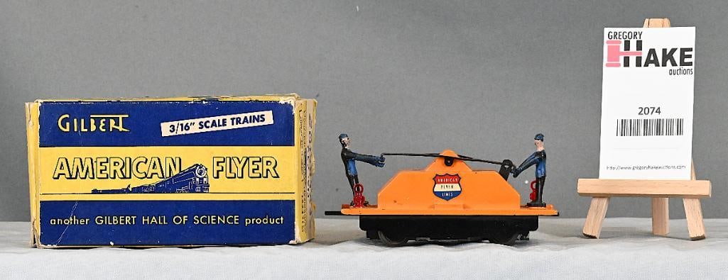 American Flyer 742 Reversing Handcar w/ OB: American Flyer 742 Reversing Handcar w/ OB, C7.