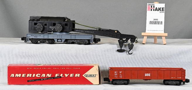 American Flyer 944 Crane & 941 Gondola w/OB: American Flyer 944 Crane & 941 Gondola w/OB, C7.