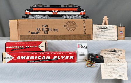 American Flyer 499 New Haven electric locomotive w/ Original Box & Master Carton