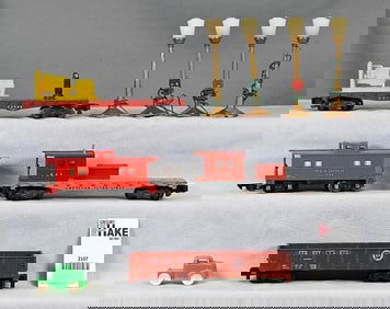 American Flyer group of freight cars and accessories