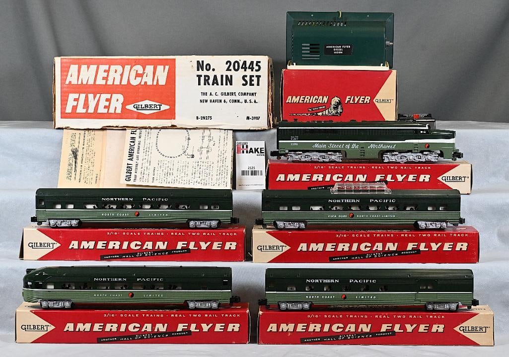 Beautiful American Flyer 20445 Northern Pacific Passenger Set w/ Original Boxes and Set Box (1 of 12)