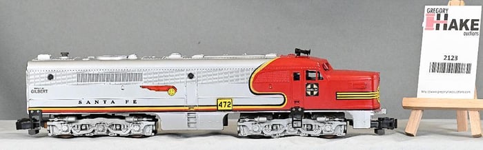 American Flyer 472 powered Santa Fe satin silver PA diesel locomotive