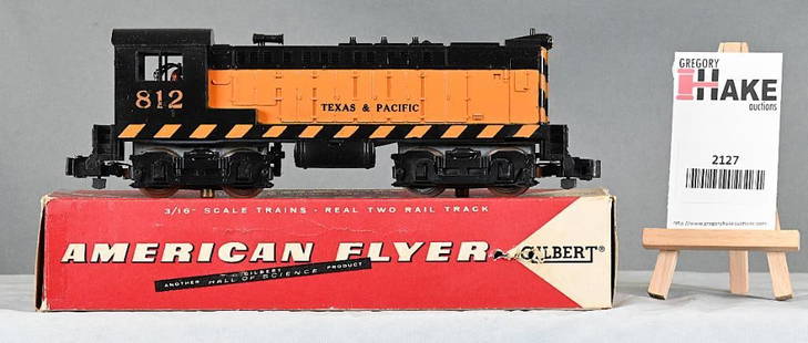American Flyer 21812 T&P Texas Pacific Baldwin Diesel Switcher: American Flyer 21812 T&P Texas Pacific Baldwin Diesel Switcher. Beautiful Piece in C8 condition.