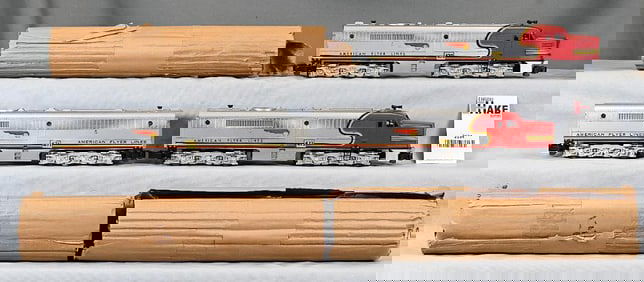 American Flyer 470-471-473 Santa Fe Satin Silver Santa Fe PA ABA Diesel Locomotives w/ Original