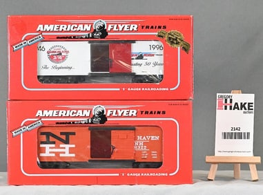 American Flyer 48324 box car & 48322 New Haven boxcar, w/OB