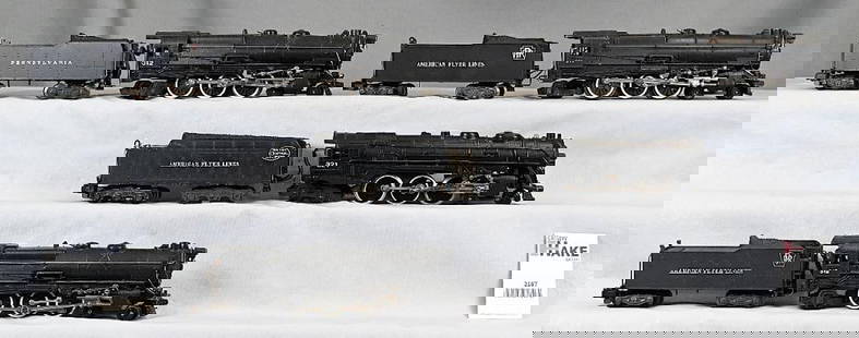 4 American Flyer Postwar restored steam locomotives 312, 321, 312, 313: 4 American Flyer Postwar restored steam locomotives 312, 321, 312,313 , C7/8