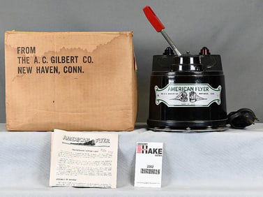 American Flyer Postwar 16B transformer w/ OB & instruction sheet.