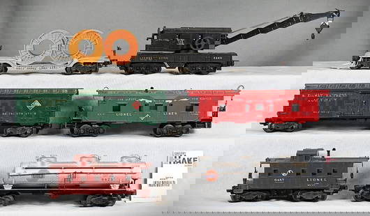 Group of lionel Postwar Freight Cars - 6457,  6425, 6561, 6572, 6517 and 2460: Group of lionel Postwar Freight Cars - 6457, 6425, 6561, 6572, 6517 and 2460, C6/7. Size 12x8x8