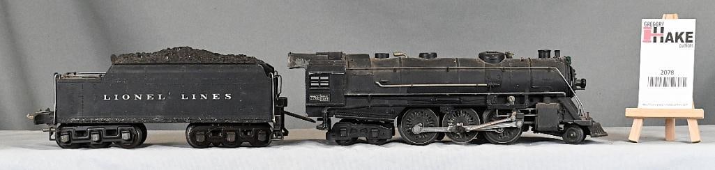 Lionel Postwar 226E Steam Locomotive and 2226W Whistle Tender: Lionel Postwar 226E Steam Locomotive and 2226W Whistle Tender, C6/7. Size 12x6x5