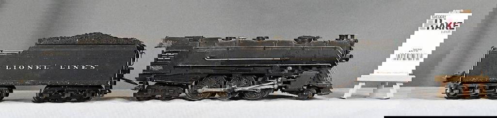 Lionel Postwar 226E Steam Locomotive and 2226W Whistle Tender: Lionel Postwar 226E Steam Locomotive and 2226W Whistle Tender, C6/7. Size 12x6x5
