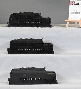 Three Lionel Postwar Tender Shells: Three Lionel Postwar Tender Shells, C6/7. Size 8x4x4
