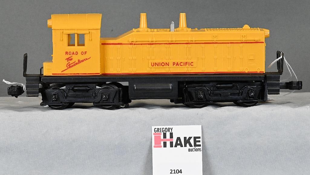 UNRUN Lionel Postwar 645 Union Pacific Diesel Switcher Locomotive: UNRUN Lionel Postwar 645 Union Pacific Diesel Switcher Locomotive, C8. Size 10x4x5
