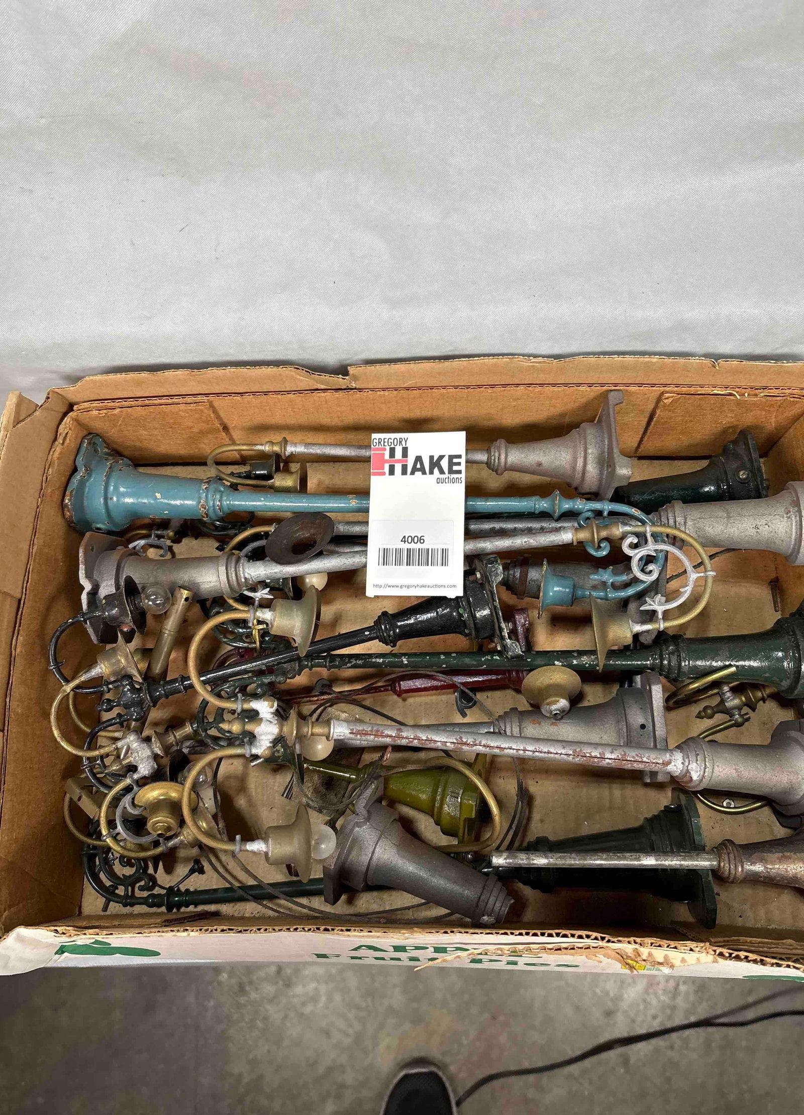 Box Lot of Prewar Lamp Posts: Box Lot of Prewar Lamp Posts C5 to C6.