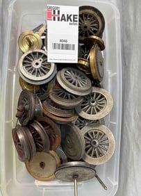 Box Lot of Prewar Standard Gauge Locomotive Wheels