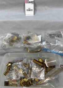Box Lot of Prewar Brass Trim