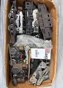 Box Lot of Ives Marx & American Flyer Prewar O Gauge Locomotive Parts & Shells