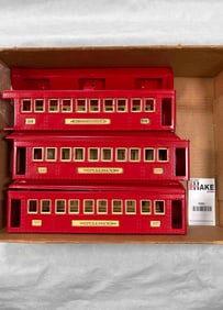 (2) Lionel Prewar Standard Gauge 337 & (1) 338 Passenger Car Bodies & Roofs