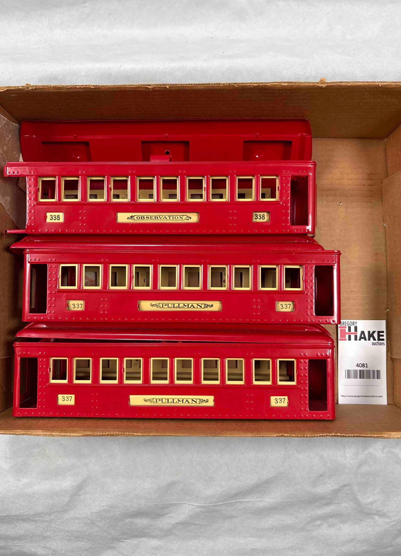 (2) Lionel Prewar Standard Gauge 337 & (1) 338 Passenger Car Bodies & Roofs (1 of 1)