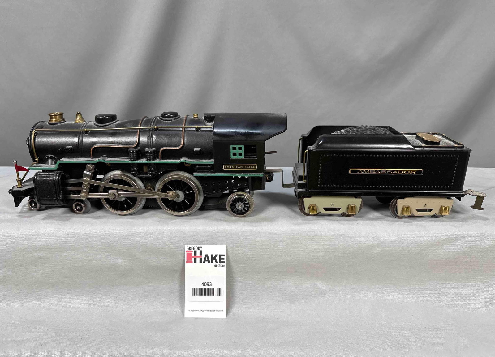 Prewar American Flyer Wide Gauge 4670 Locomotive and Tender: Prewar American Flyer Wide Gauge 4670 Locomotive and Tender restored to C8.