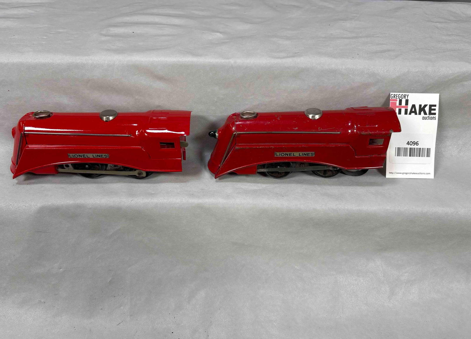 Prewar Lionel Winner Lines Red Wind-up Steam Locomotives (1 of 1)