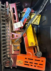 Extra Large Box Lot of Prewar Pressed Steel Trucks