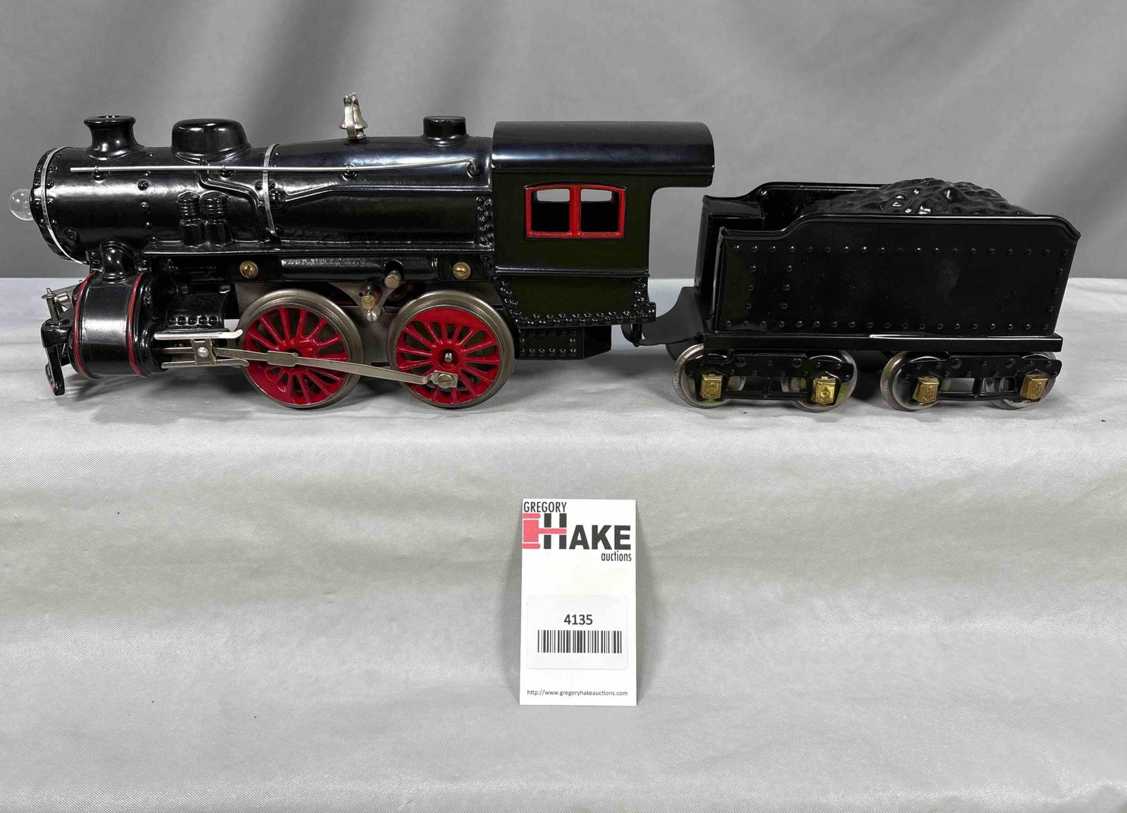 Prewar Ives Wide Gauge Steam Locomotive & Tender: Prewar Ives Wide Gauge Steam Locomotive & Tender restored to C8.