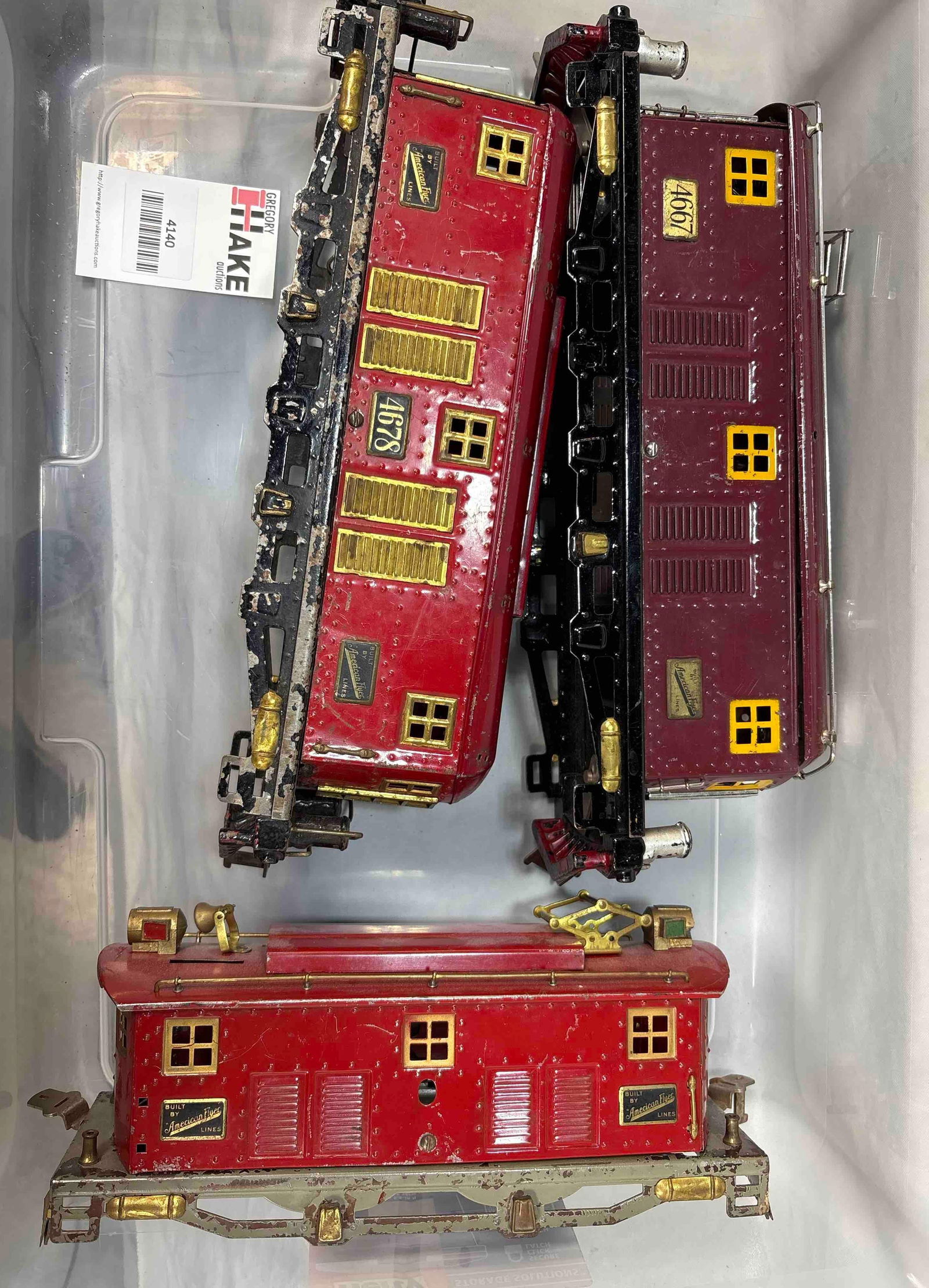 Box Lot of American Flyer Wide Gauge Electric Locomotive Cabs & Frames (1 of 1)