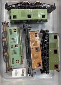 Box Lot of Ives Prewar Wide Gauge Locomotive & Locomotive Frames