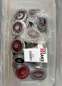 Box Lot of Prewar Standard Gauge Locomotive Wheels