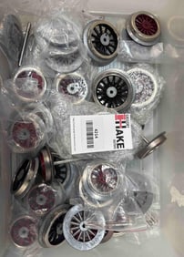 Box Lot of Prewar Standard Gauge Locomotive Wheels
