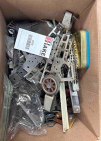 Large Box Lot of Prewar Train Parts