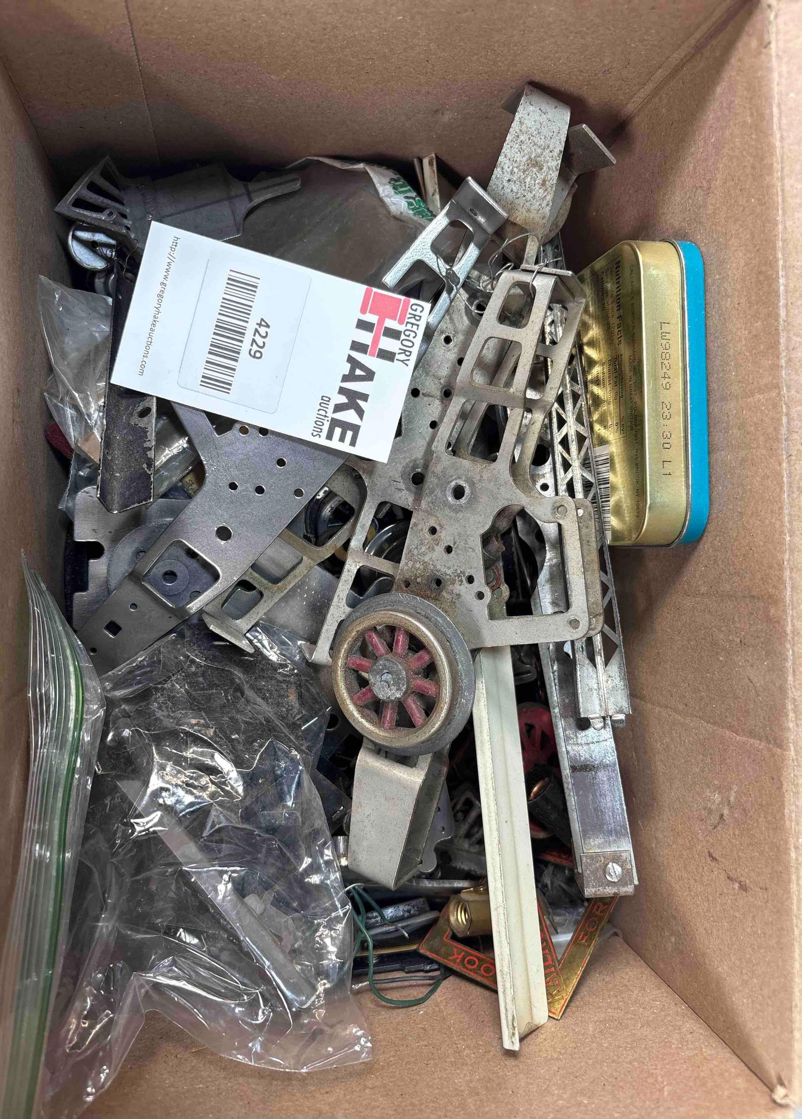 Large Box Lot of Prewar Train Parts (1 of 1)