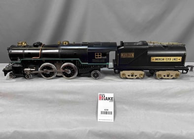 American Flyer Wide Gauge Prewar 4-4-2 Steam Locomotive & Tender