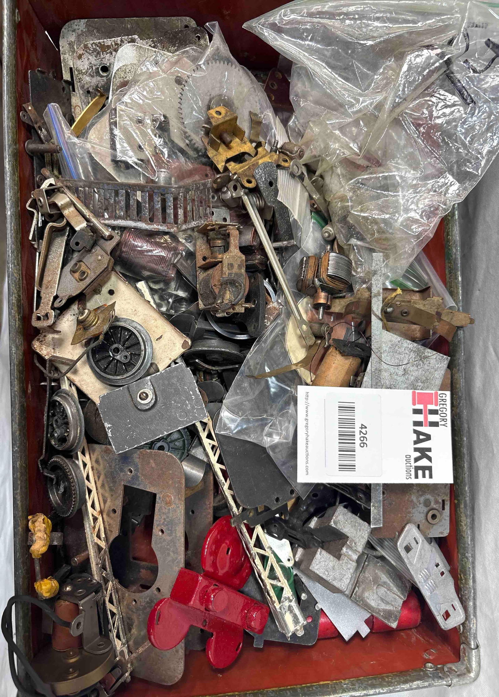 Box Lot of Prewar Train Parts (1 of 1)