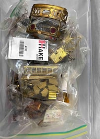 Box Lot of Prewar Brass Train Parts