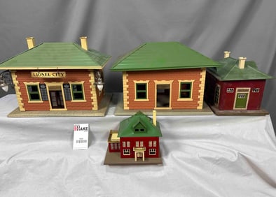 Four Prewar Lionel Buildings