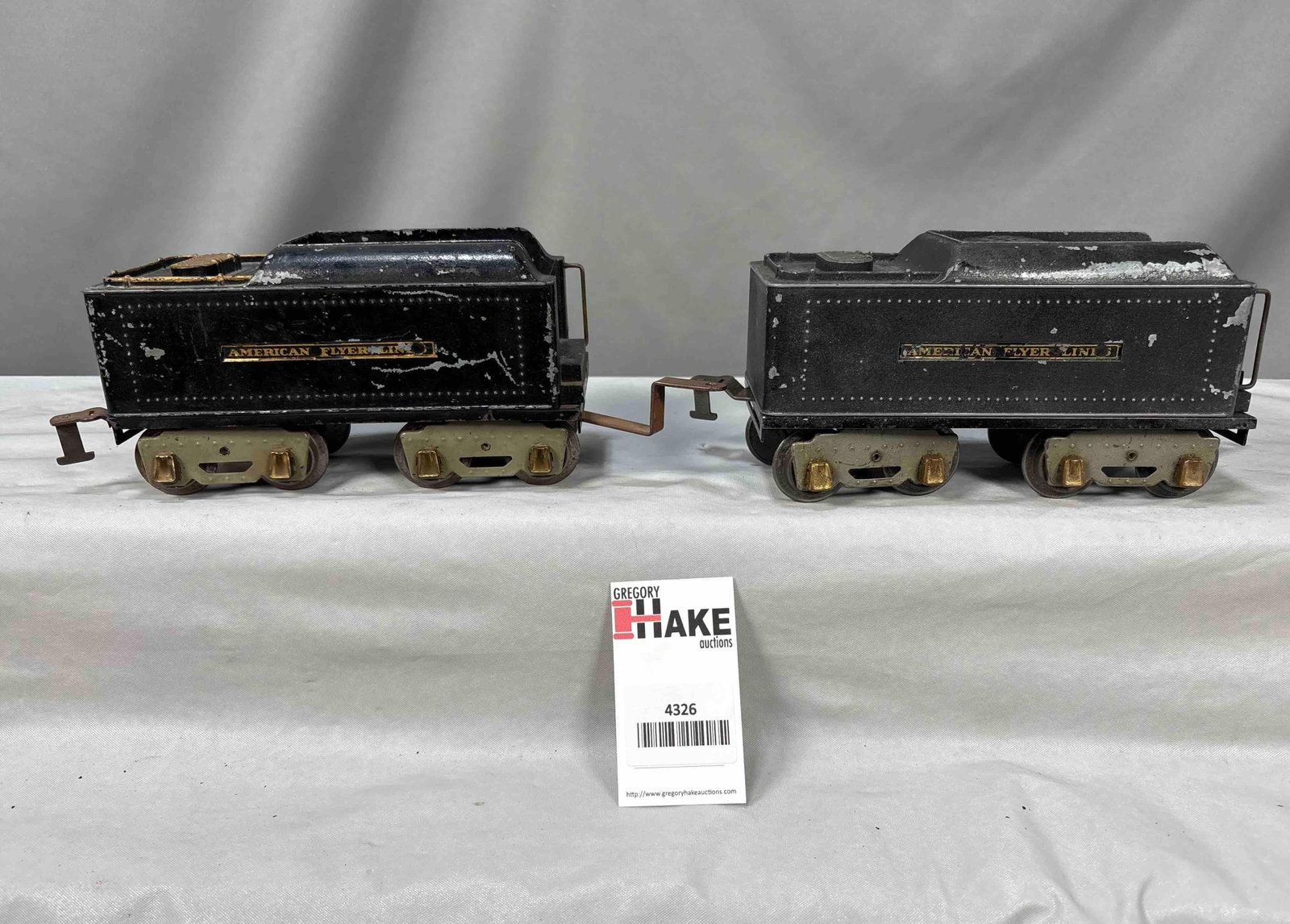Two Prewar American Flyer Wide Gauge 4671 Tenders: Two Prewar American Flyer Wide Gauge 4671 Tenders. C6