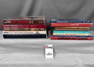 Box Lot of Toy Trains, Soldiers & Toys Books