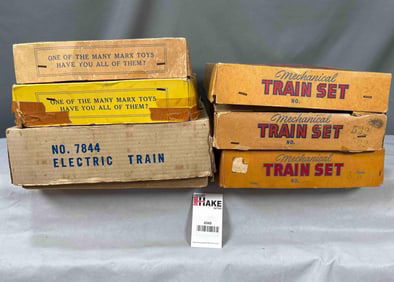 Box Lot of 5 Marx Train Sets & Original Set Boxes